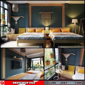 Homestay - Sketchup Interior Scene By Xuan Khanh