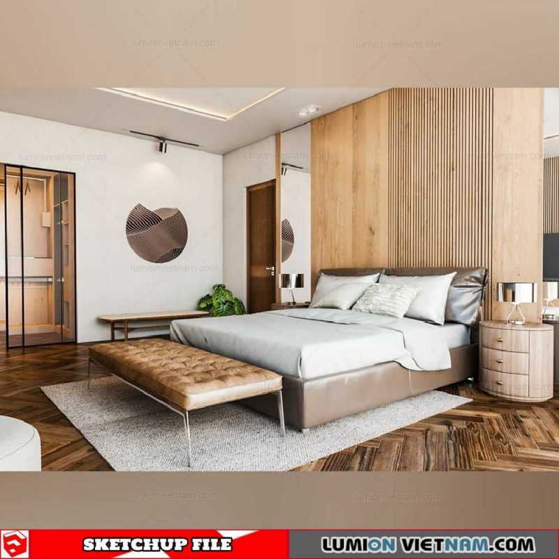 Bedroom - Sketchup Interior Scene By Dung Dan