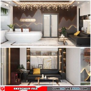 Luxury Loby - Sketchup Interior Scene By Dinh Huy