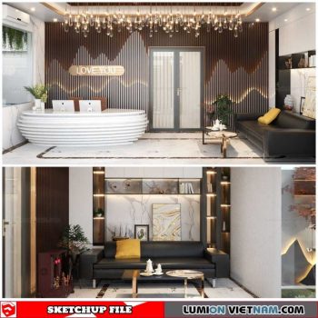 Luxury Loby - Sketchup Interior Scene By Dinh Huy