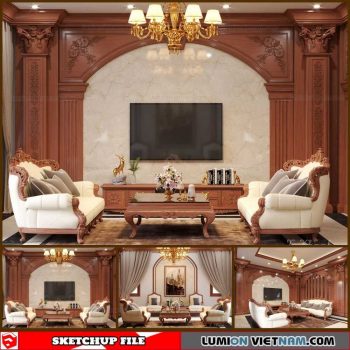 Neoclassical - Sketchup Interior Scene By Xuan Khanh