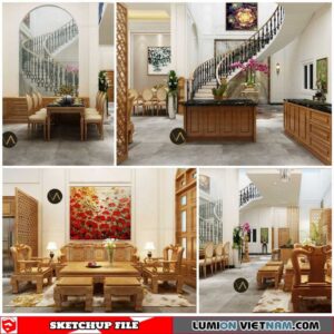 House - Sketchup Interior Scene By Quoc Vi Phan