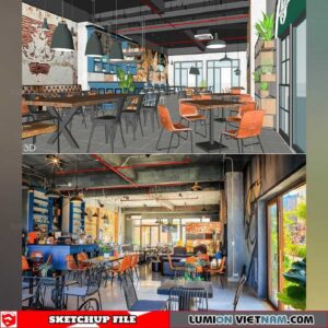 Coffee - Sketchup Interior Scene By Thanh Nhan
