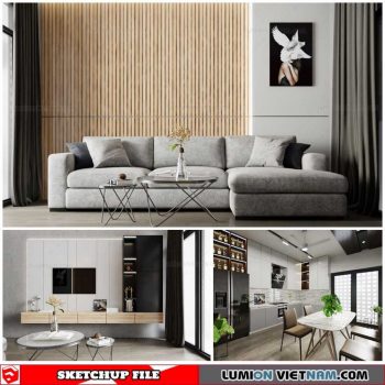 Sketchup Interior Scene By Tee Tran