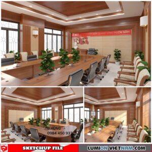 Meeting Room - Sketchup Interior Scene By Khiet Tu