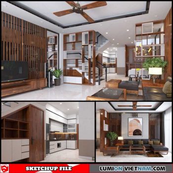 Apartment Room - Sketchup Interior Scene By Xuan Khanh