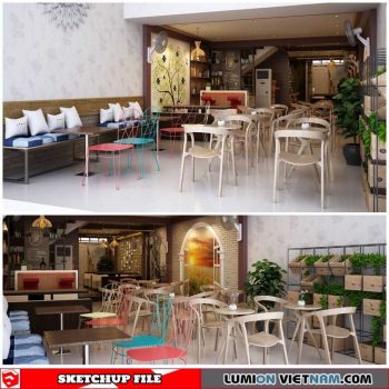 Coffee - Sketchup Interior Scene By Duy Linh