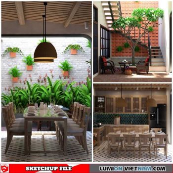 House - Sketchup Interior Scene By Lao Ngo