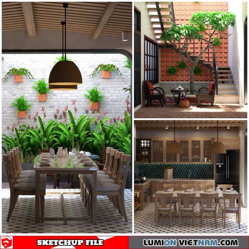 House - Sketchup Interior Scene By Lao Ngo