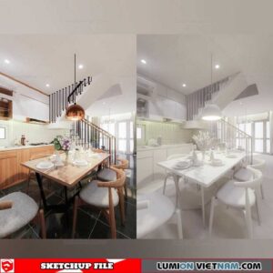 Living - Sketchup Interior Scene By Nam Long