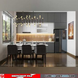 Kitchenroom - Sketchup Interior Scene By Xuan Khanh