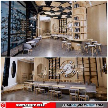 Library Room - Sketchup Interios Models By Dinh Thanh