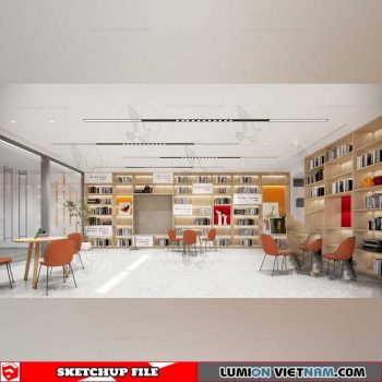 Library Room - Sketchup Interios Models By Dinh Thanh