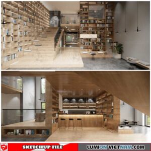 Library Room - Sketchup Interios Models By Dinh Thanh