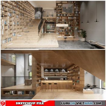 Library Room - Sketchup Interios Models By Dinh Thanh