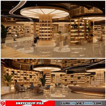 Library Room - Sketchup Interios Models By Dinh Thanh