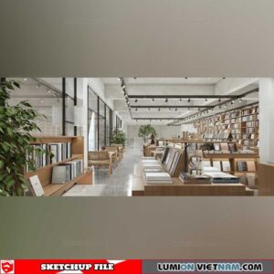 Library Room - Sketchup Interios Models By Dinh Thanh