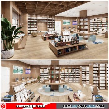 Library Room - Sketchup Interios Models By Dinh Thanh