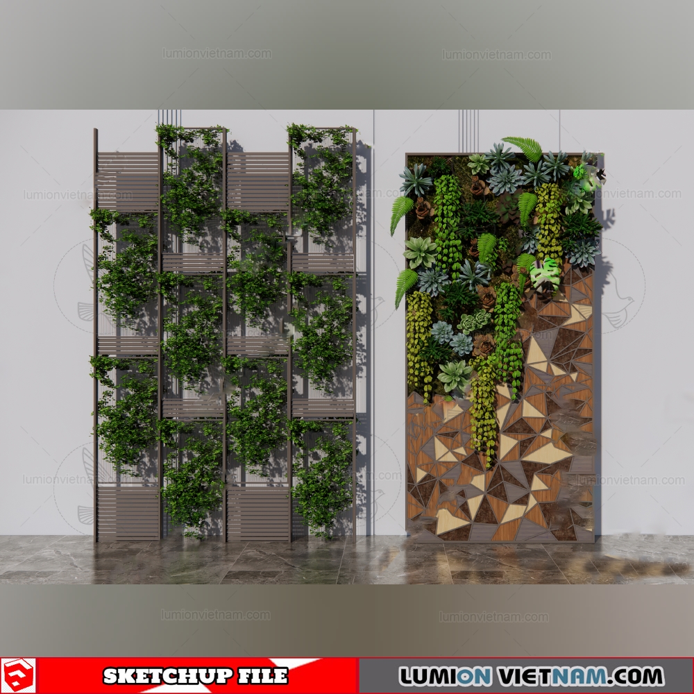 221121 Plant Wall (15) Sketchup Models