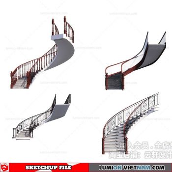Stair - Sketchup Models By Cuong Covua