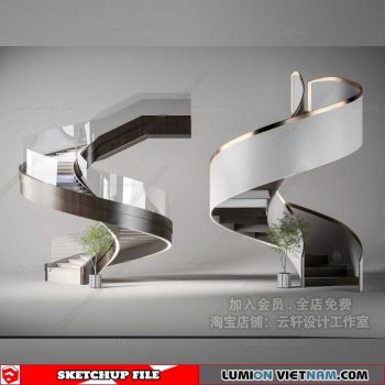 Stair - Sketchup Models By Cuong Covua