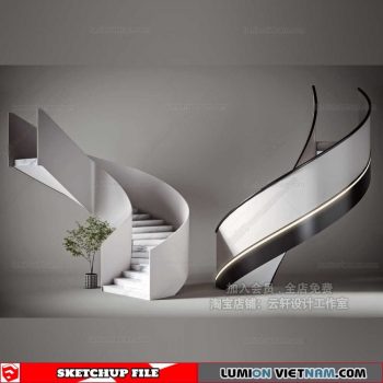 Stair - Sketchup Models By Cuong Covua