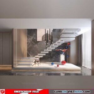 Staircase  Decor - Sketchup Models By Cuong Covua