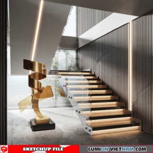 Staircase  Decor - Sketchup Models By Cuong Covua