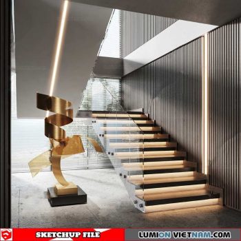 Staircase Decor - Sketchup Models By Cuong Covua