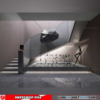 Staircase Decor - Sketchup Models By Cuong Covua