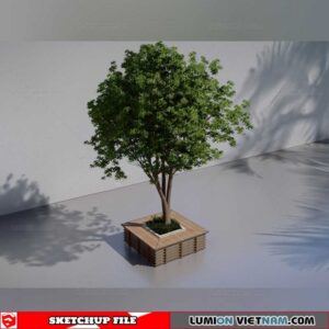 Tree Pot With Seating - Sketchup Models By Dinh Thanh