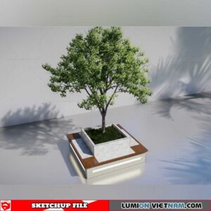 Tree Pot With Seating - Sketchup Models By Dinh Thanh