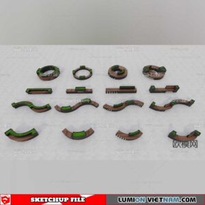 Tree Pot With Seating - Sketchup Models By Dinh Thanh