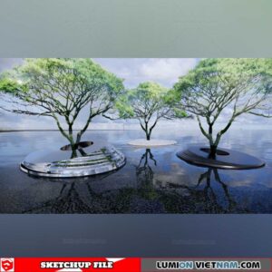 Tree Pot With Seating - Sketchup Models By Dinh Thanh