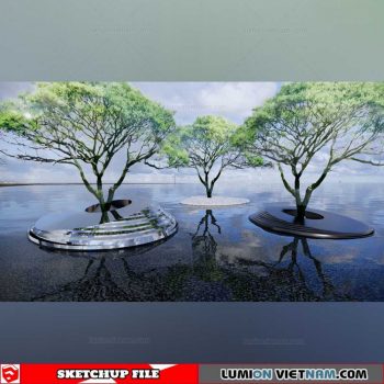 Tree Pot With Seating - Sketchup Models By Dinh Thanh