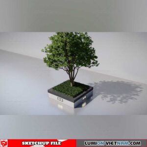 Tree Pot With Seating - Sketchup Models By Dinh Thanh