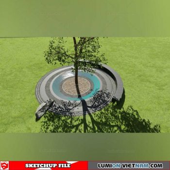 Tree Pot With Seating - Sketchup Models By Dinh Thanh