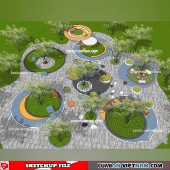 Park Landscape - Sketchup Models By 3dsu