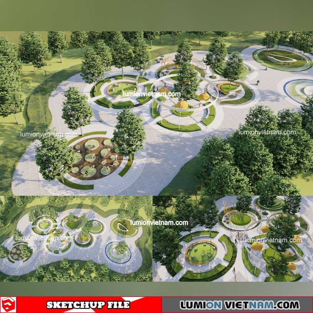 221216-Park-Landscape-(4)-Sketchup-Models