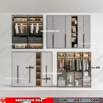 Wardrobe - Sketchup Models By 3dsu