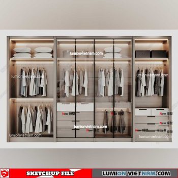 Wardrobe - Sketchup Models By 3dsu