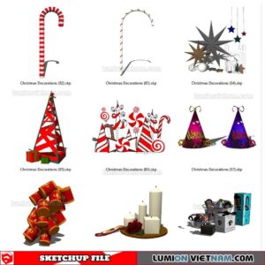 Christmas Decorations - Sketchup Models By SU84