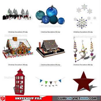 Christmas Decorations - Sketchup Models By SU84