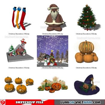 Christmas Decorations - Sketchup Models By SU84