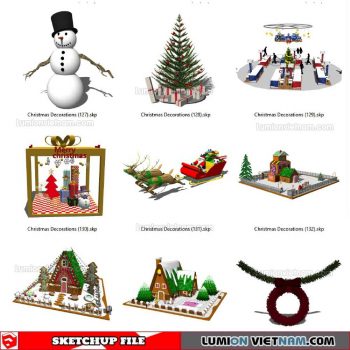 Christmas Decorations - Sketchup Models By SU84