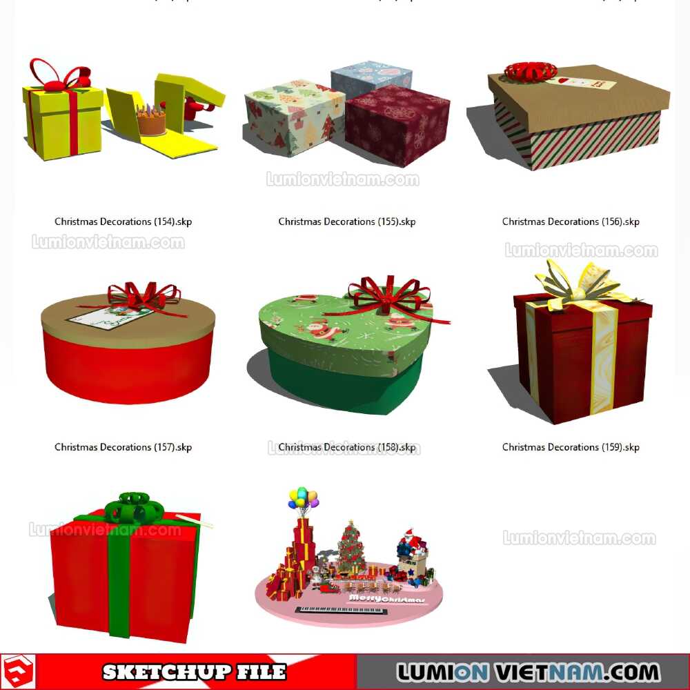 221222-Christmas-Decorations-(18)-Sketchup-Models