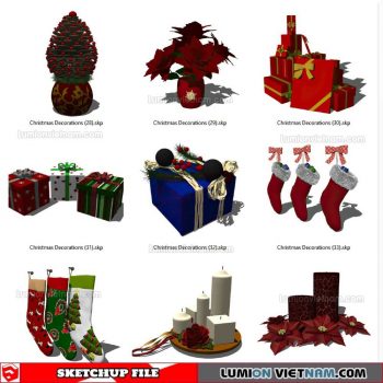 Christmas Decorations - Sketchup Models By SU84