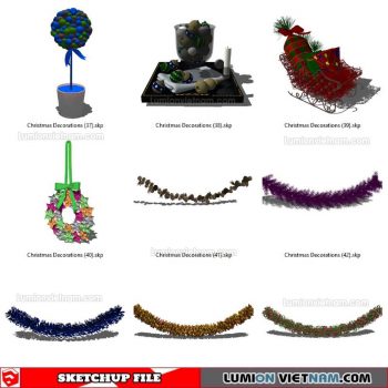 Christmas Decorations - Sketchup Models By SU84