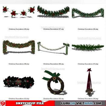 Christmas Decorations - Sketchup Models By SU84
