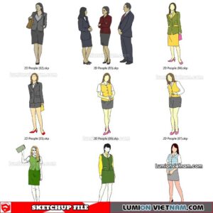 230102. 2D People Sketchup Models